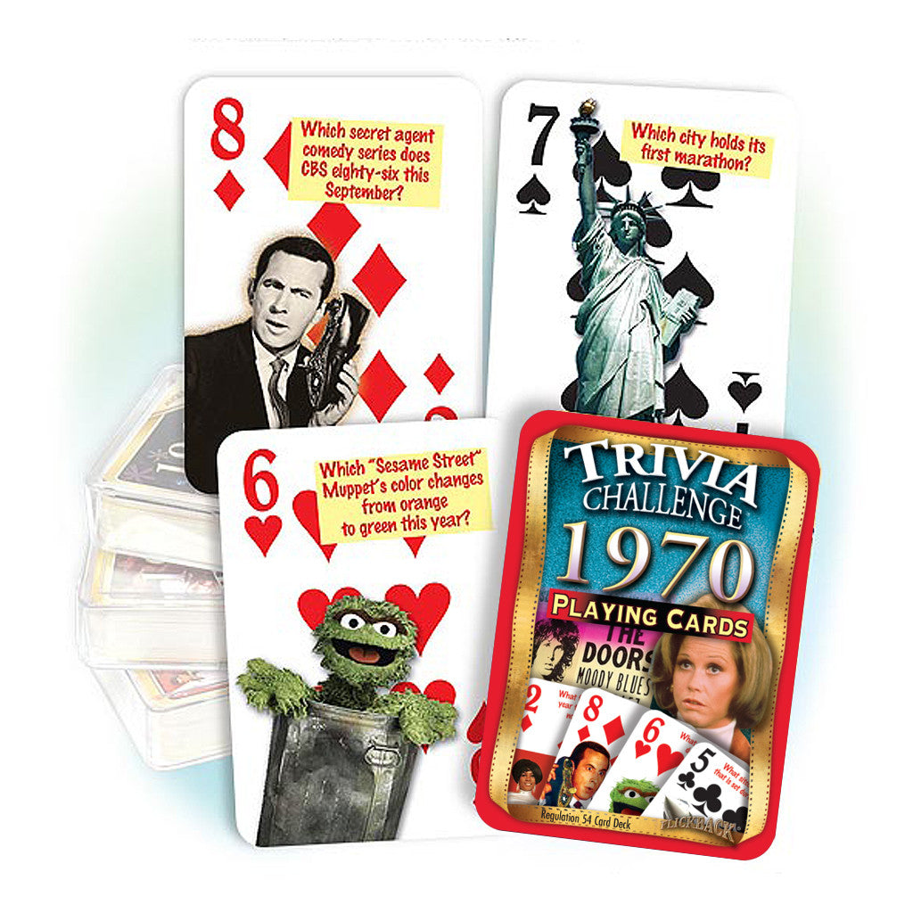 Flickback 1970 Trivia Playing Cards