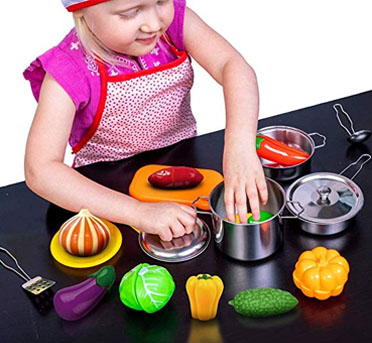 FUNERICA Toddler Play Kitchen Accessories Set