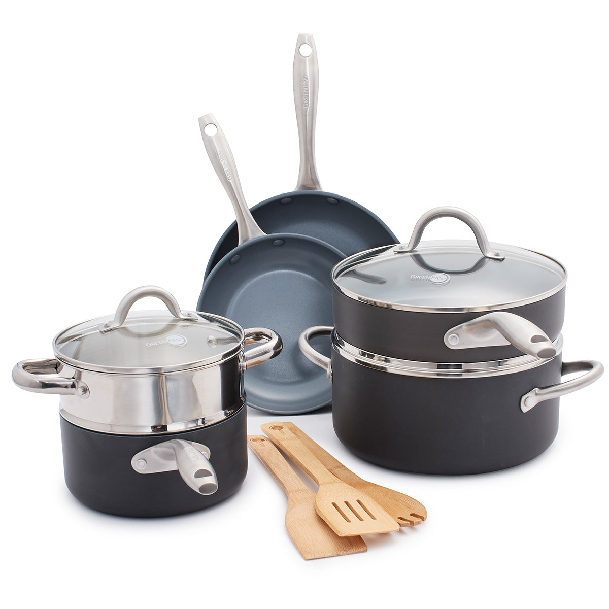 Legend 3-Ply Stainless Steel Cookware Set MultiPly SuperStainless 12-Piece