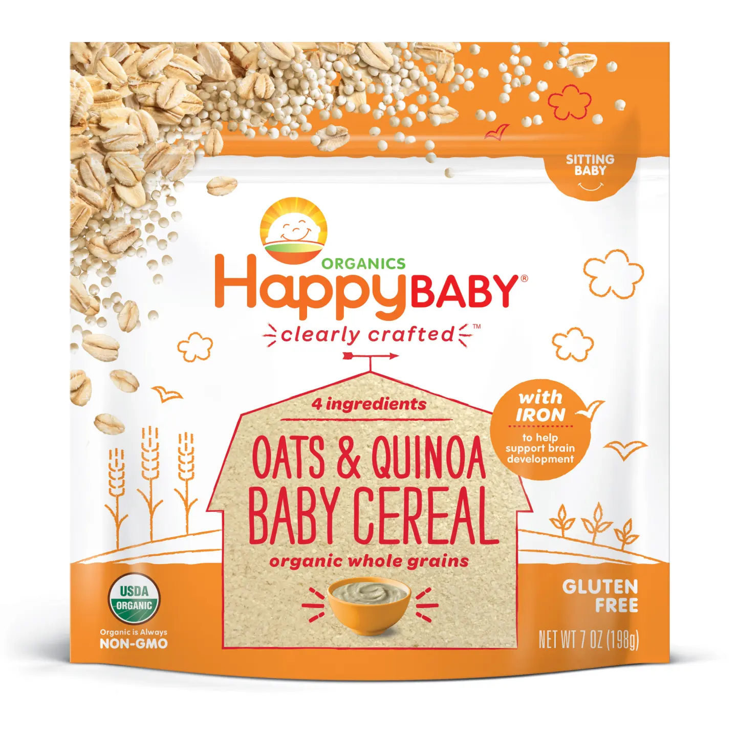Happy Baby Oats And Quinoa Baby Cereal