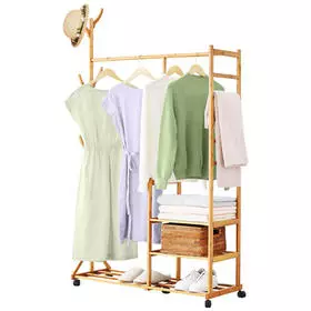 Homde Bamboo Clothes Hanging Rack