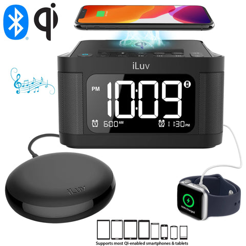 iLuv Alarm Clock With Bluetooth Speaker