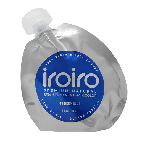 Iroiro Premium Natural Semi-Permanent Hair Color 45 Deep Blue