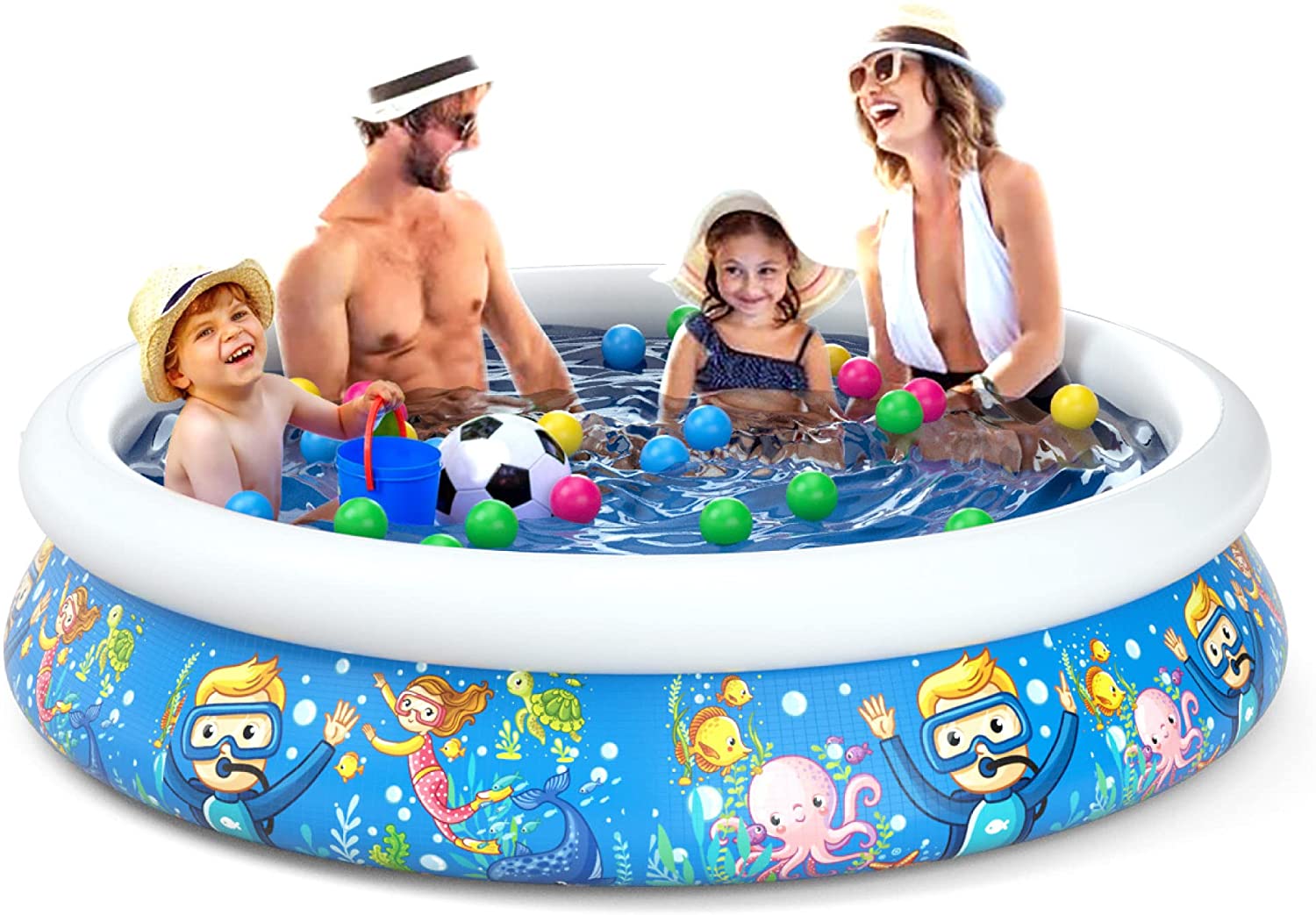 Jasonwell Inflatable Kids Kiddie Pool