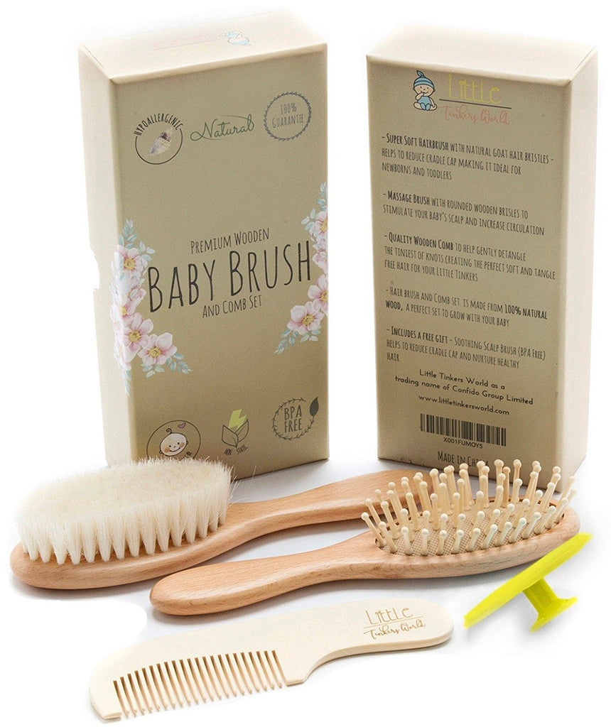 Little Tinkers World Wooden Baby Hairbrush