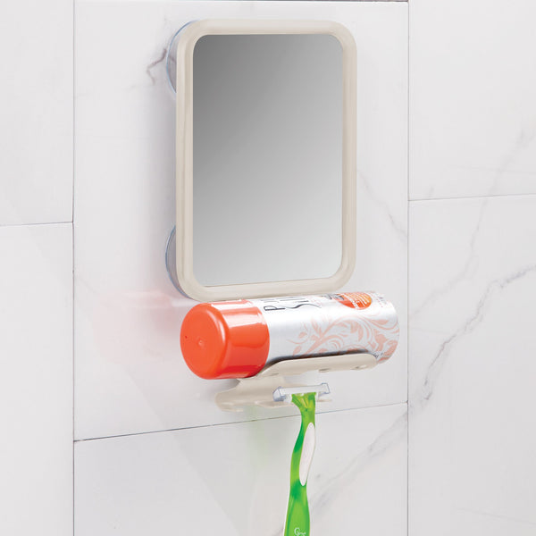 mDesign Modern Suction Shaving Mirror