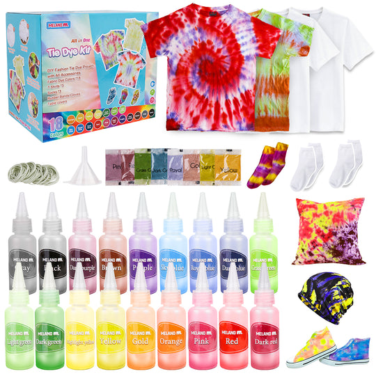 Tie Dye Kit for Kids and Adults, 32 Colors 80ML Bottles Tye Dye Kits,  Tyedyedye