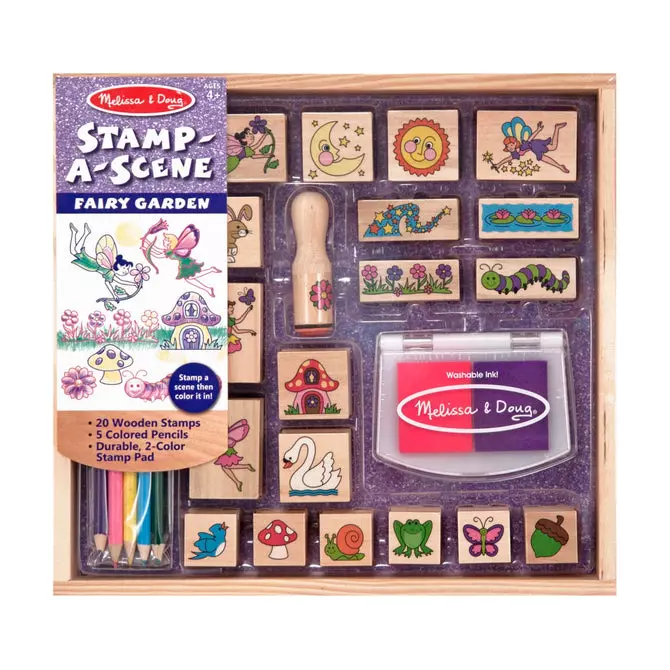 Melissa & Doug Stamp-a-Scene Wooden Stamp Set