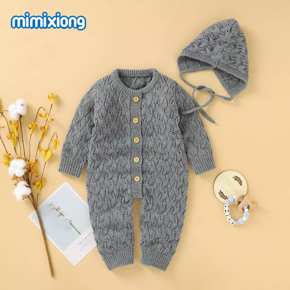 Mimixiong Baby Knit Footie Jumpsuit