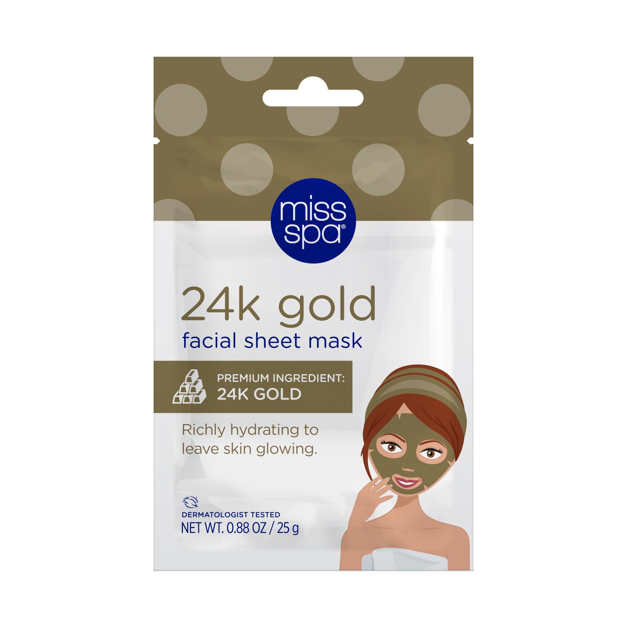Miss Spa 24K Gold Radiance Facial Sheet Mask