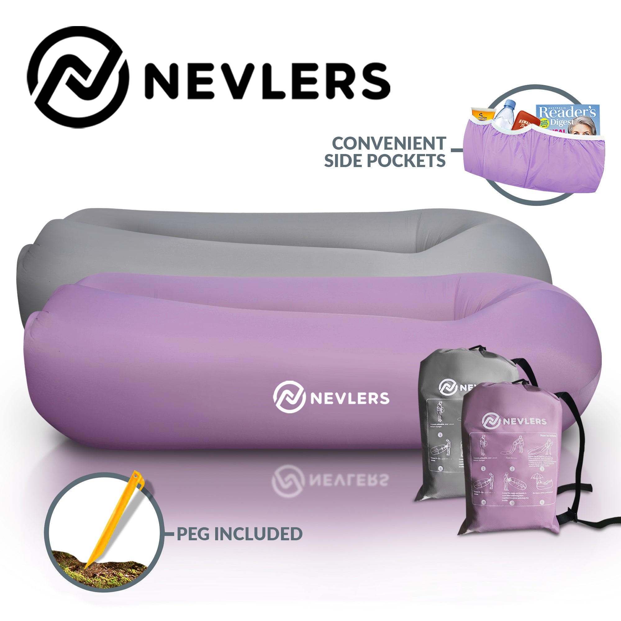 Nevlers 2-Pack Inflatable Loungers
