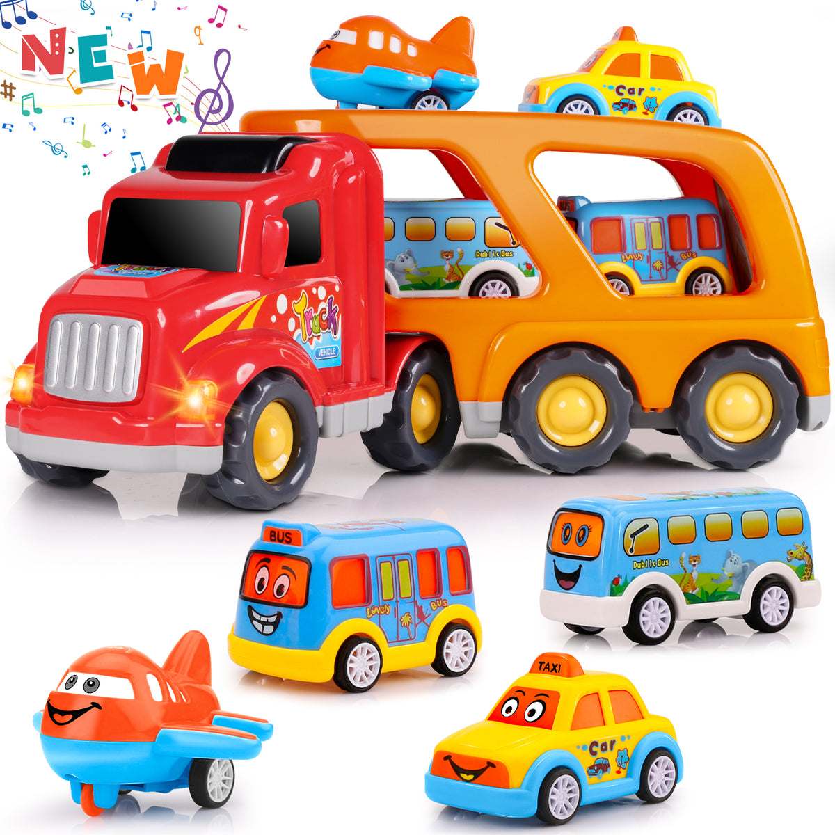Nicmore 5-In-1 Carrier Truck Transport Cars
