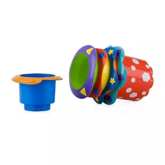 Nuby 5-Piece Splish Splash Bath Time Stacking Cups