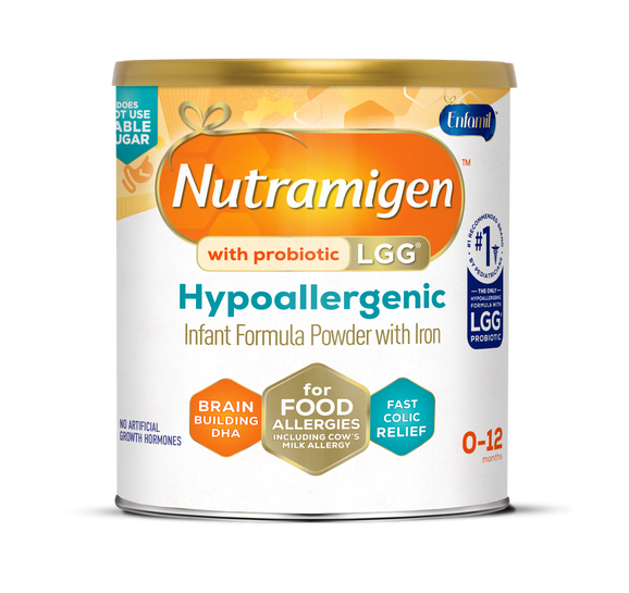 Nutramigen Hypoallergenic Baby Formula from Enfamil- Lactose Free Milk Powder, 12.6 ounce - Omega 3 DHA, Probiotics for Digestive Health & Immune System, Iron 12.6oz Can