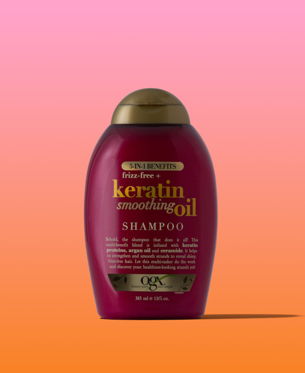 OGX Frizz Free Keratin Smoothing Oil Shampoo For Frizzy Hair