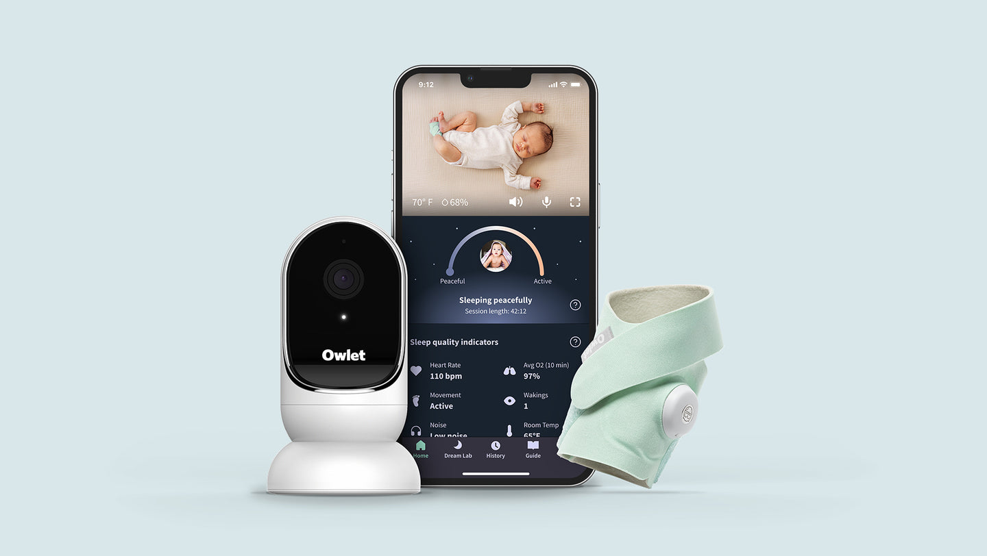 Owlet Smart Sock + Cam – Heart Rate, Oxygen, Video & Audio – The Complete Baby Monitor Solution
