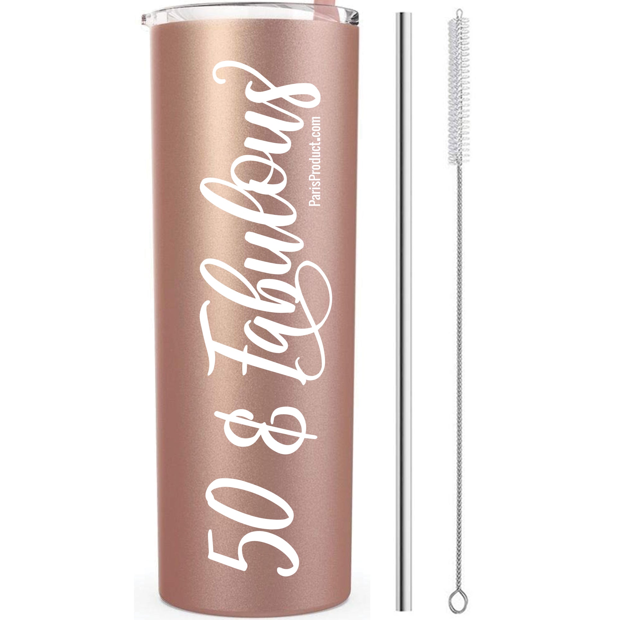 Paris Products 50 & Fabulous Tumbler With Straw