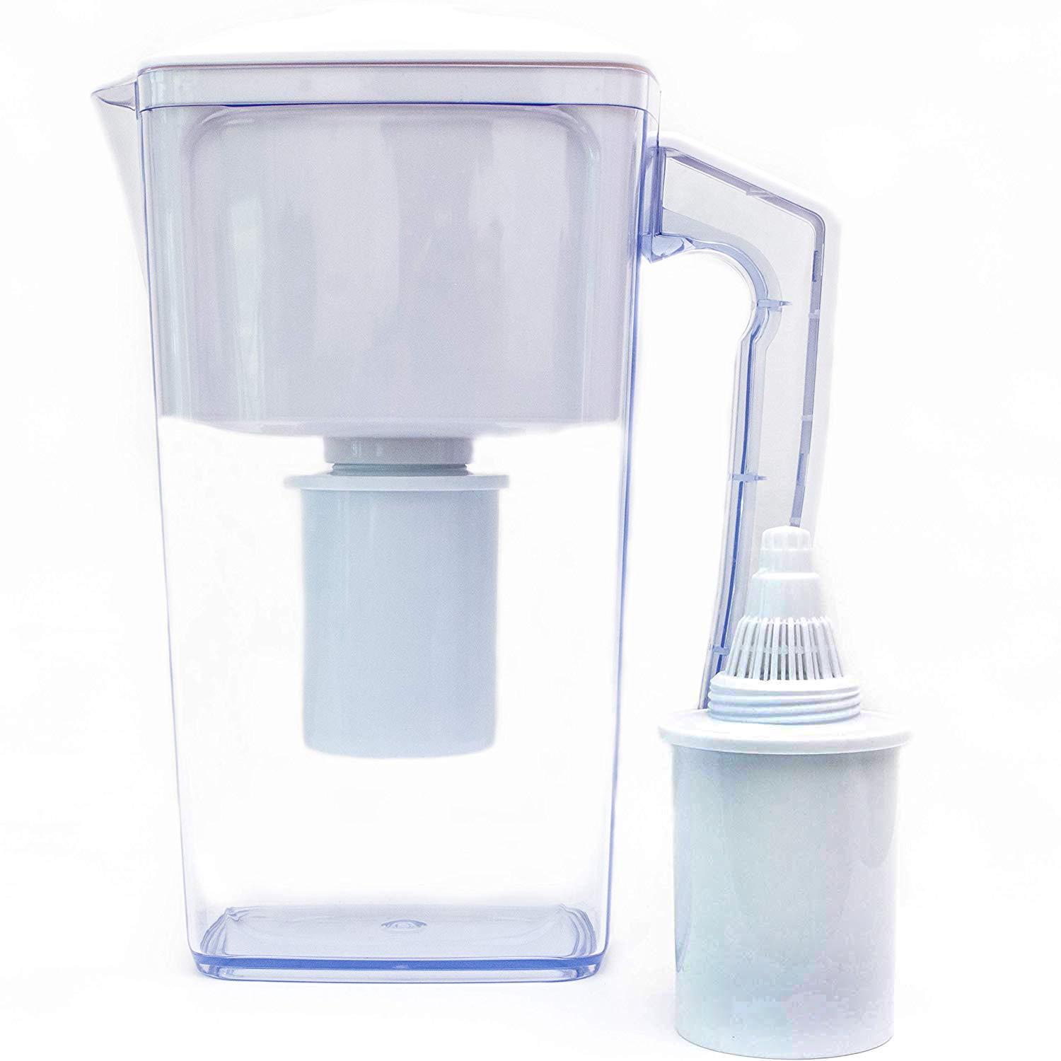 Alkaline Water Filter Pitcher with Infuser, Glass Pitcher with Lid 1.5L | 9.5 PH Alkaline Filters | Tea Pitcher | Borosilicate Glass | Infuser