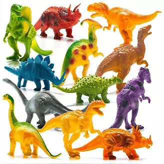 Prextex Pack Of 12 Toy Dinosaurs With Interactive Sound Book
