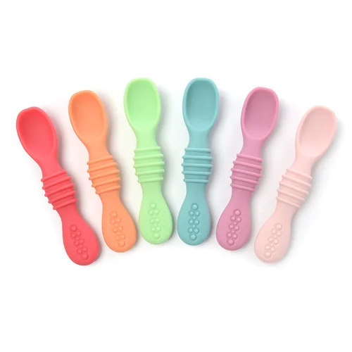 PrimaStella Silicone Rainbow Chew Spoon Set