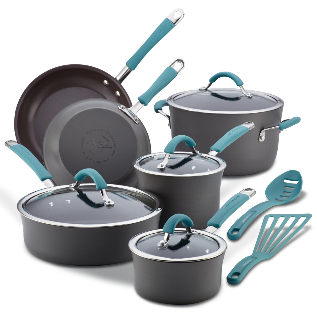 Rachael Ray Cucina Hard Anodized Nonstick Cookware Pots and Pans Set