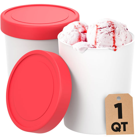 Sumo Ice Cream Containers Insulated Ice Cream Tub Ideal for Homemade Ice-Cream, Gelato or Sorbet Dishwasher Safe 1.5 Quart Capacity Purple