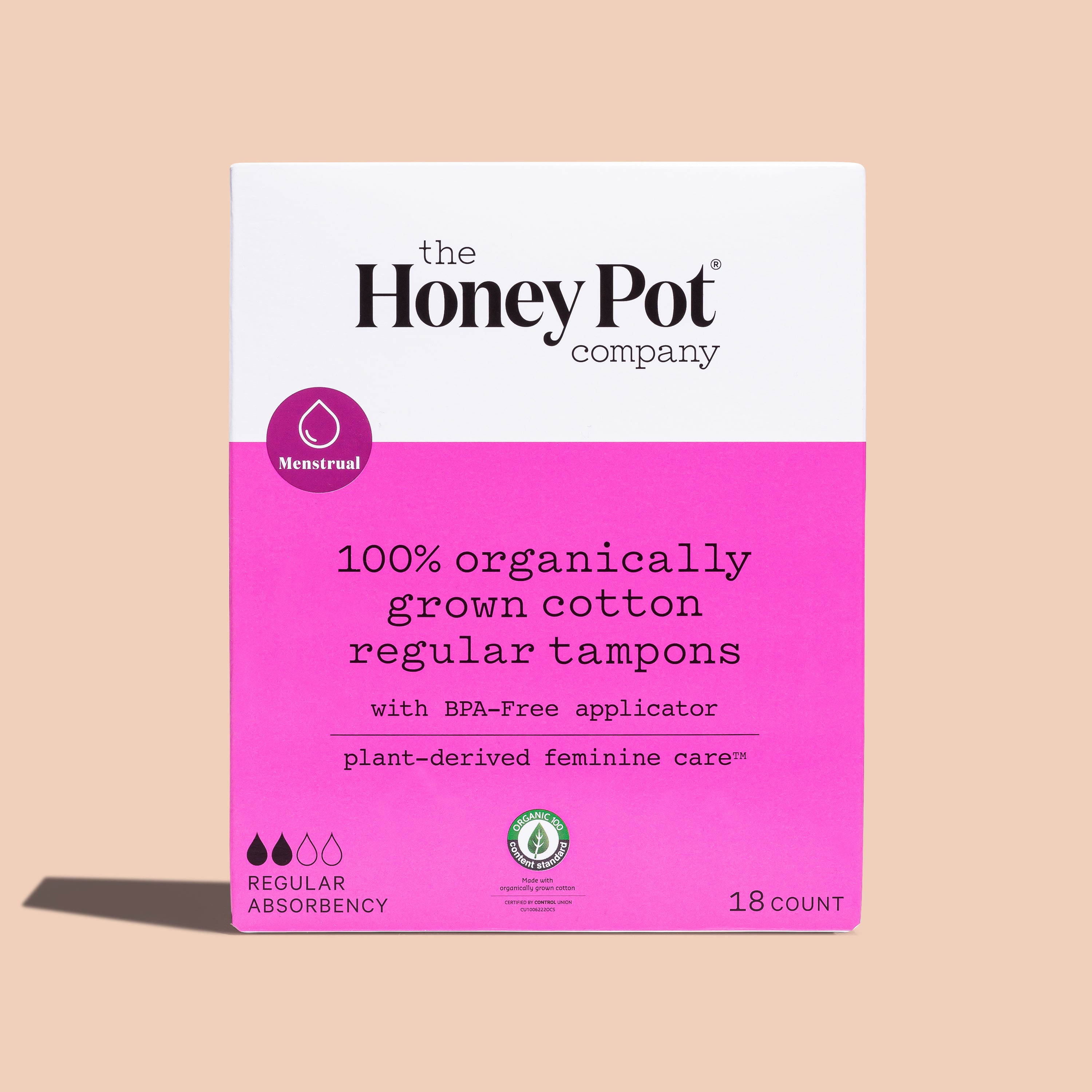 The Honey Pot Company 100% Organic Regular Tampons