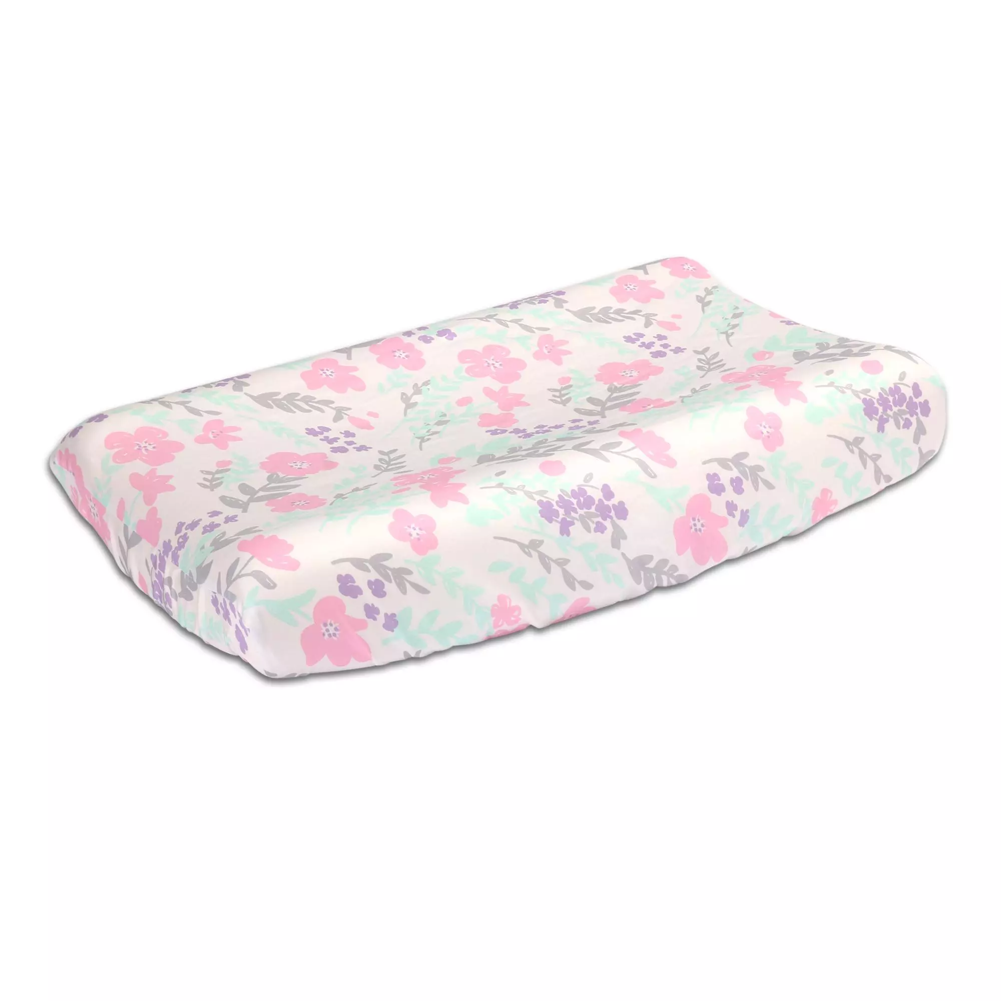 The Peanutshell Pink Floral Changing Pad Covers