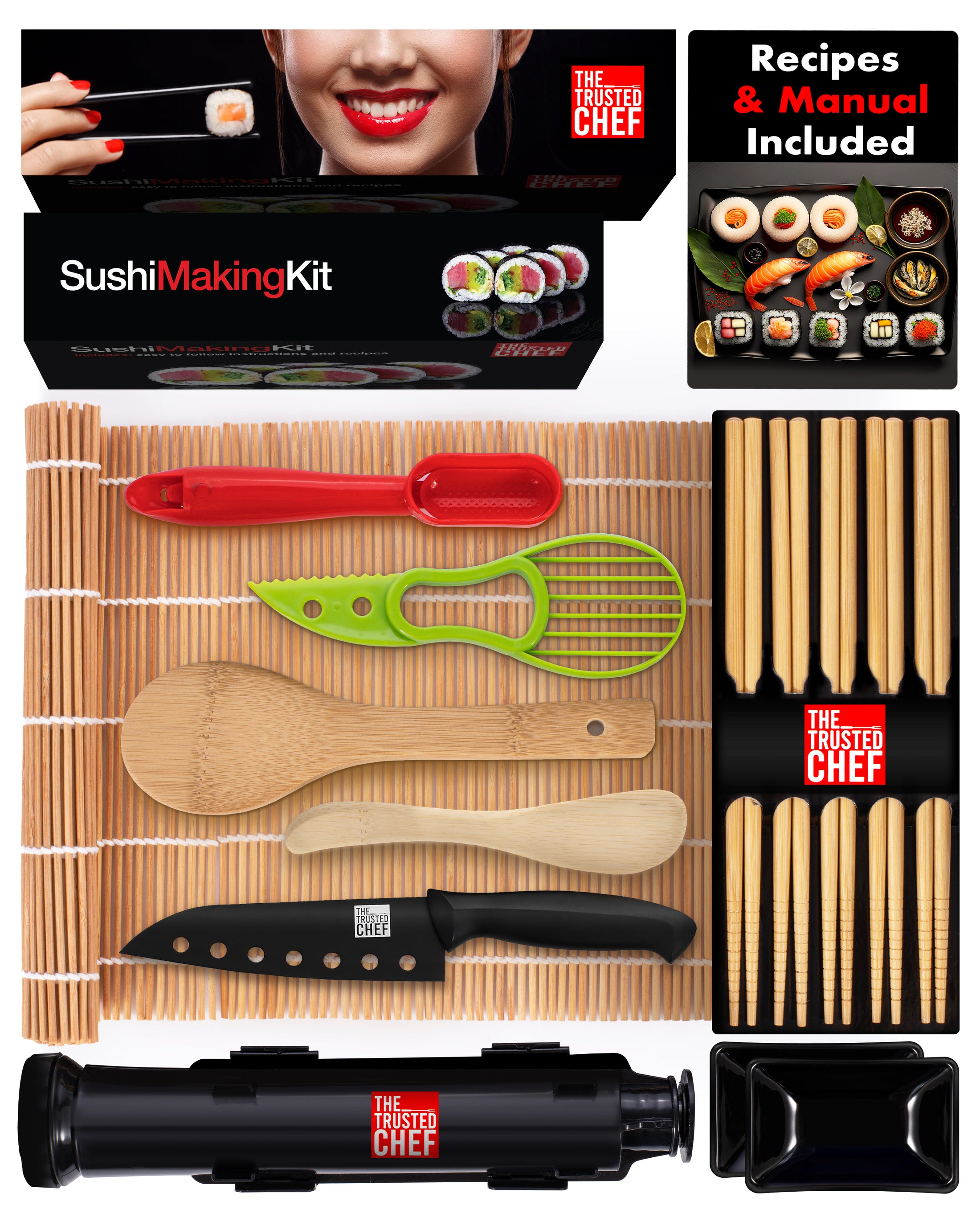 The Trusted Chef Sushi Making Kit