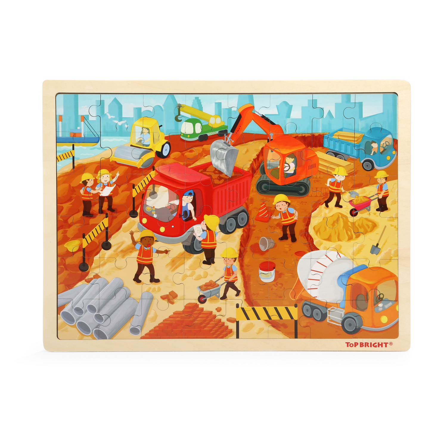 Top Bright 48 Piece Puzzles For Kids – Construction