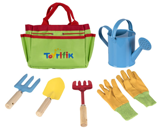 Toyrifik Little Gardener Tool Set With Bag For Kids