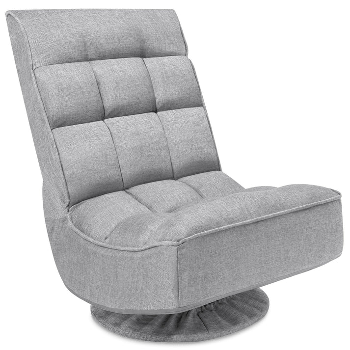 WAYTRIM Indoor Adjustable Floor Chair 5-Position Folding Padded Sofa Chair