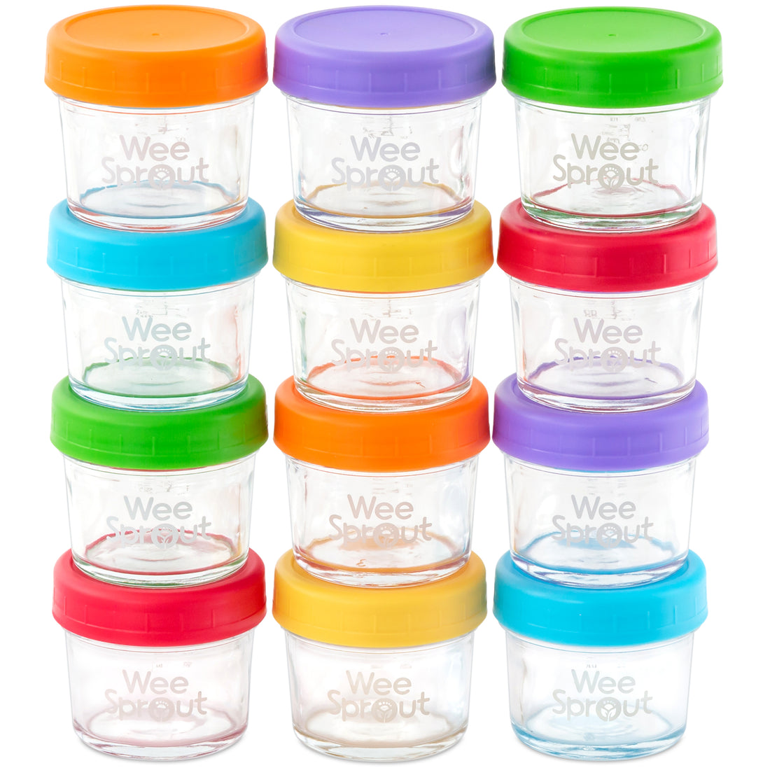 Wee Sprout Baby Food Storage Glass Containers