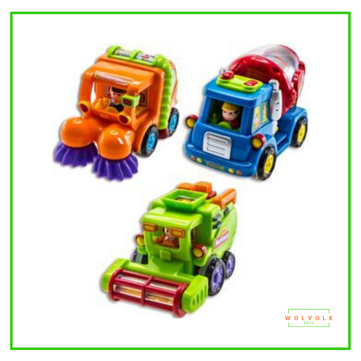 WolVol Push And Go Friction Powered Car Toys