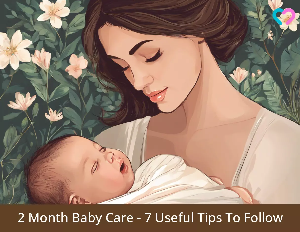 2 months baby care_illustration