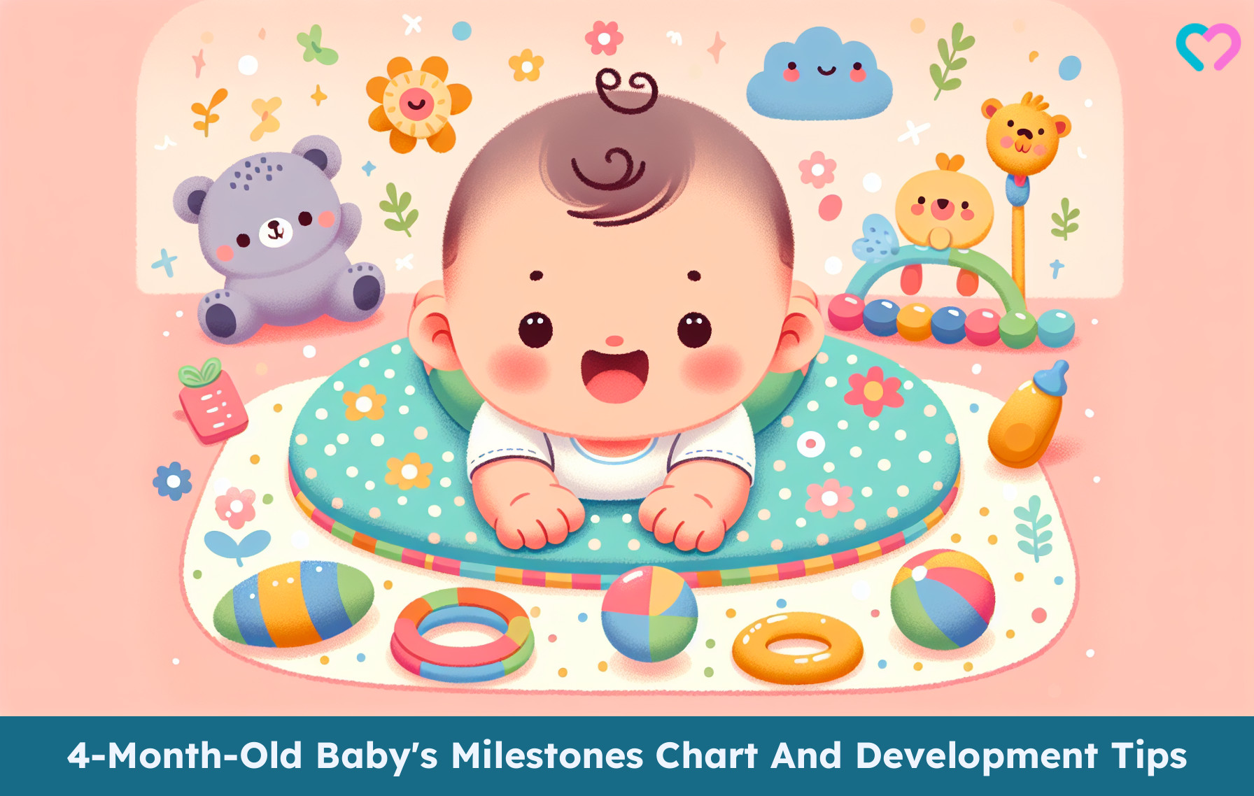 4 month old baby_illustration