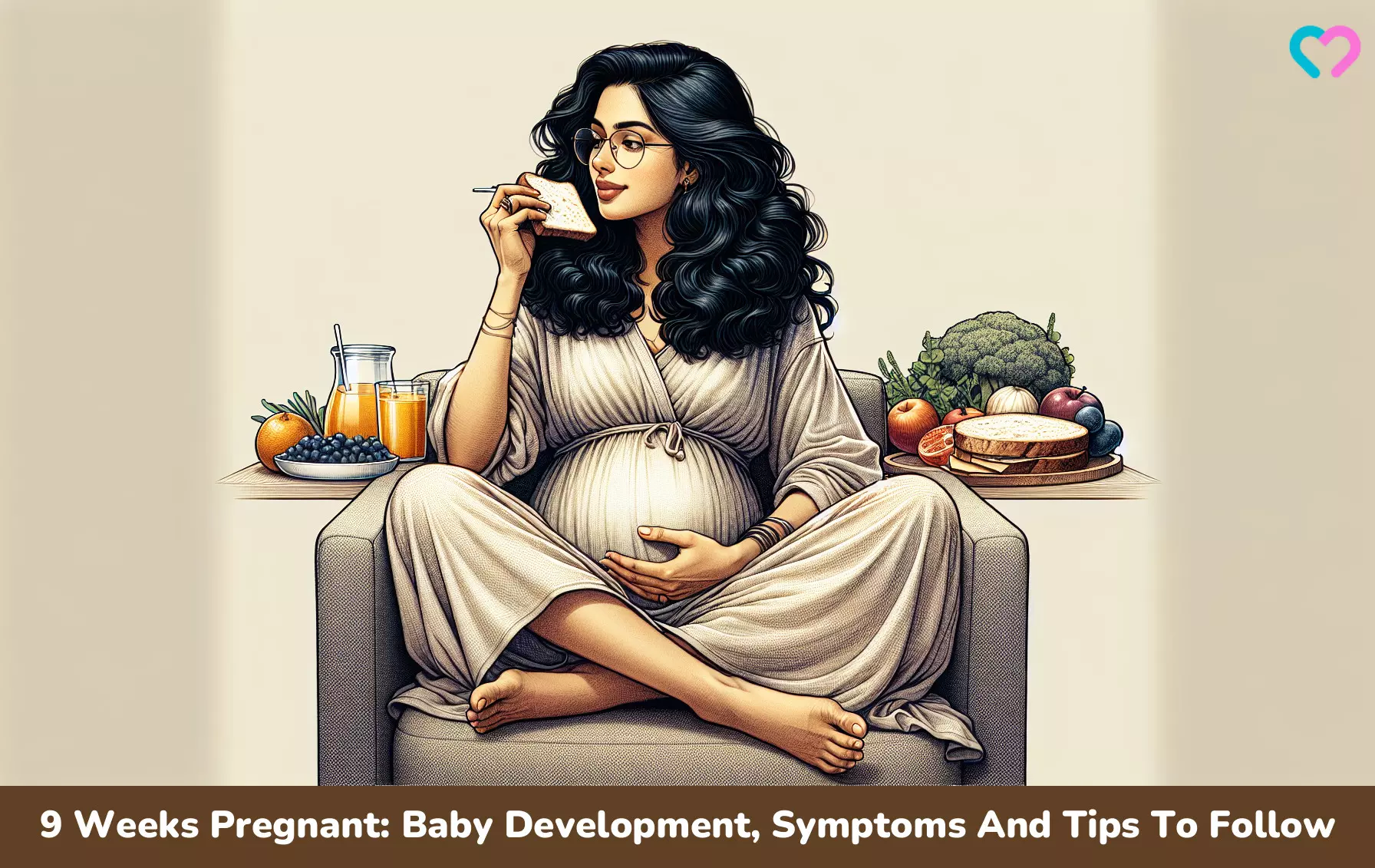 9th week of pregnancy_illustration