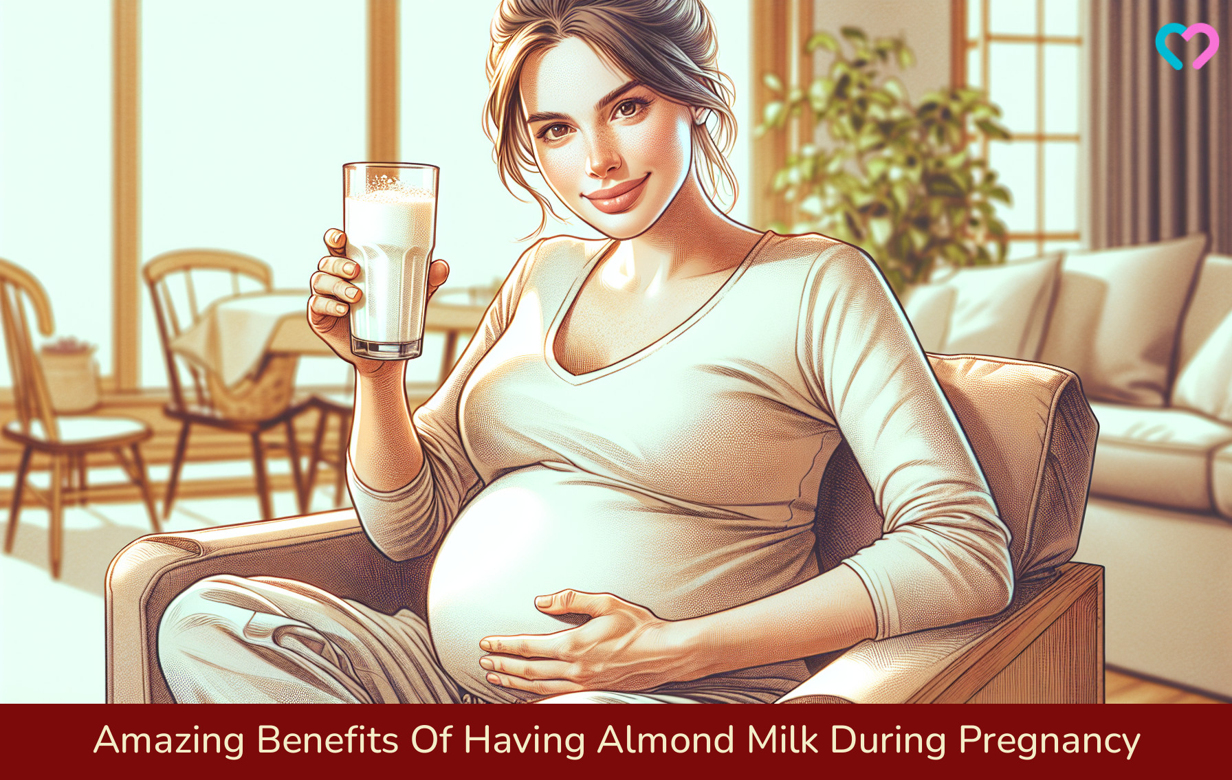 almond milk during pregnancy_illustration