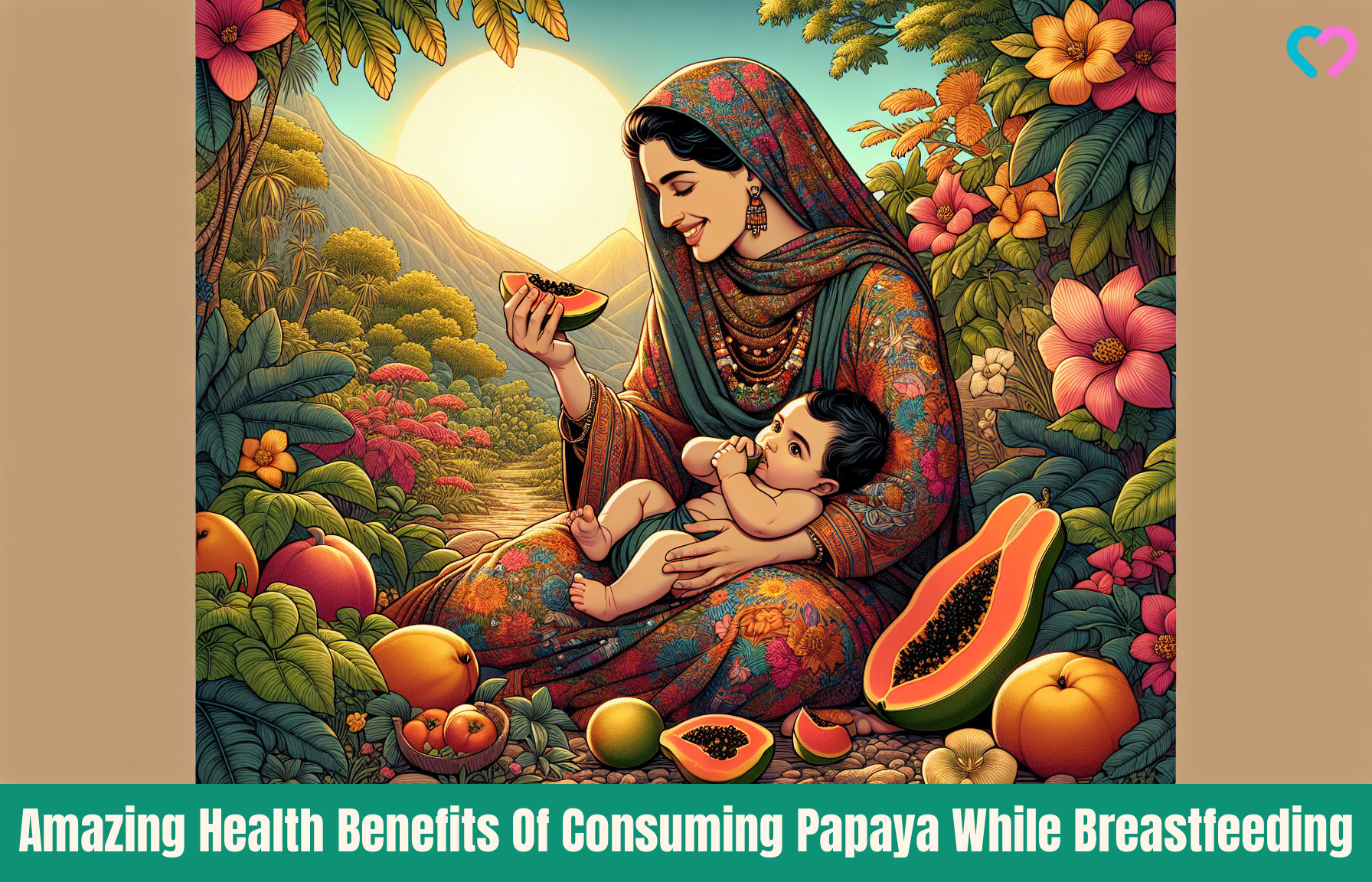 Papaya While Breastfeeding_illustration