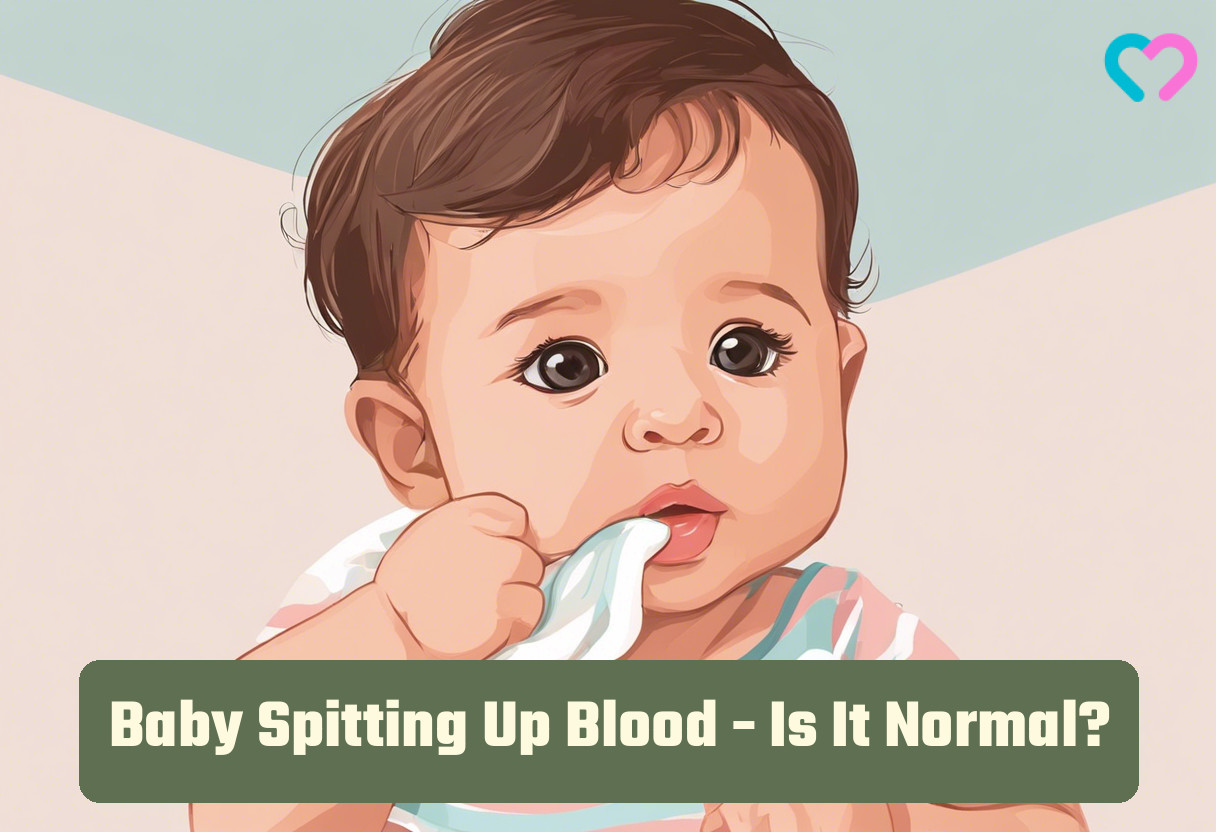 baby spitting up blood_illustration