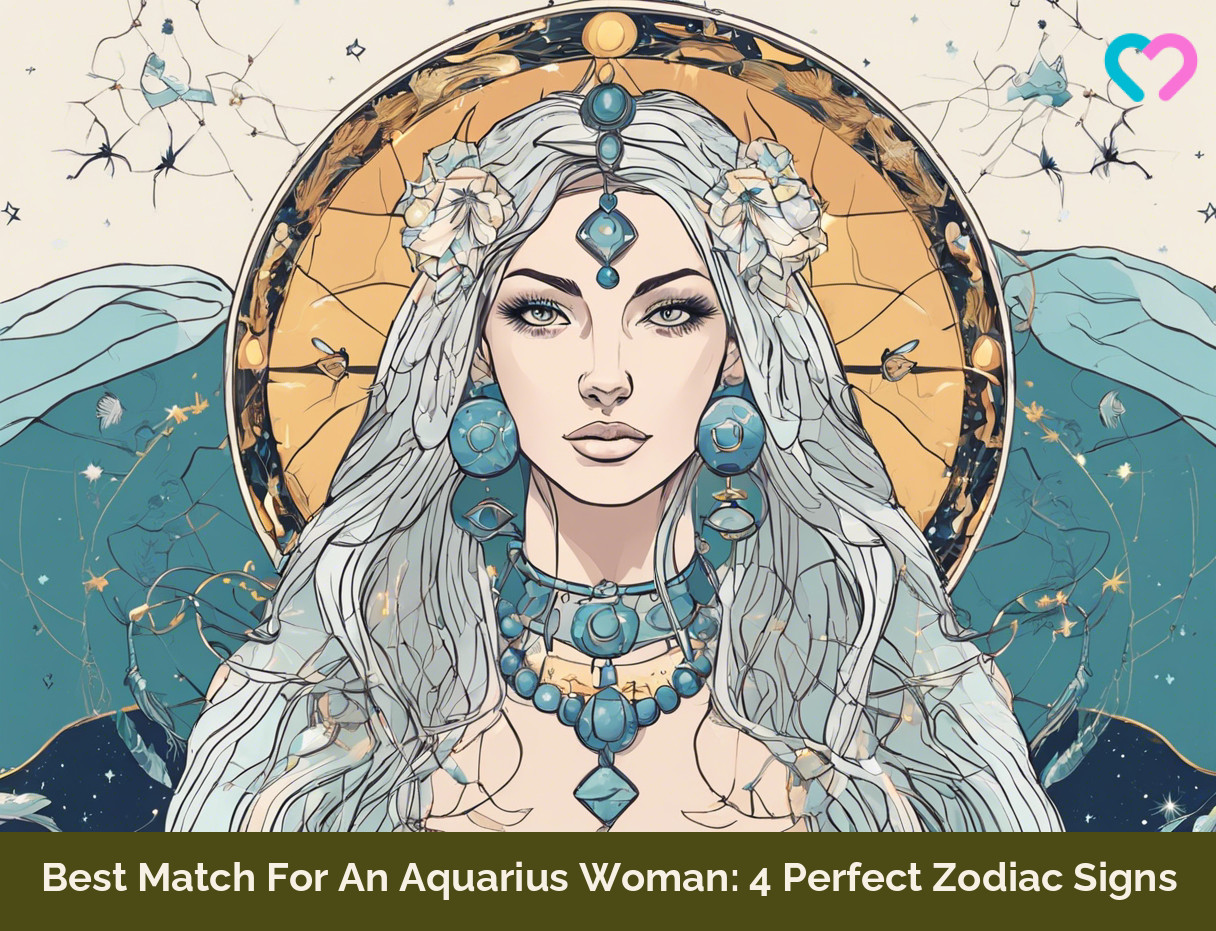 Best match for aquarius woman_illustration