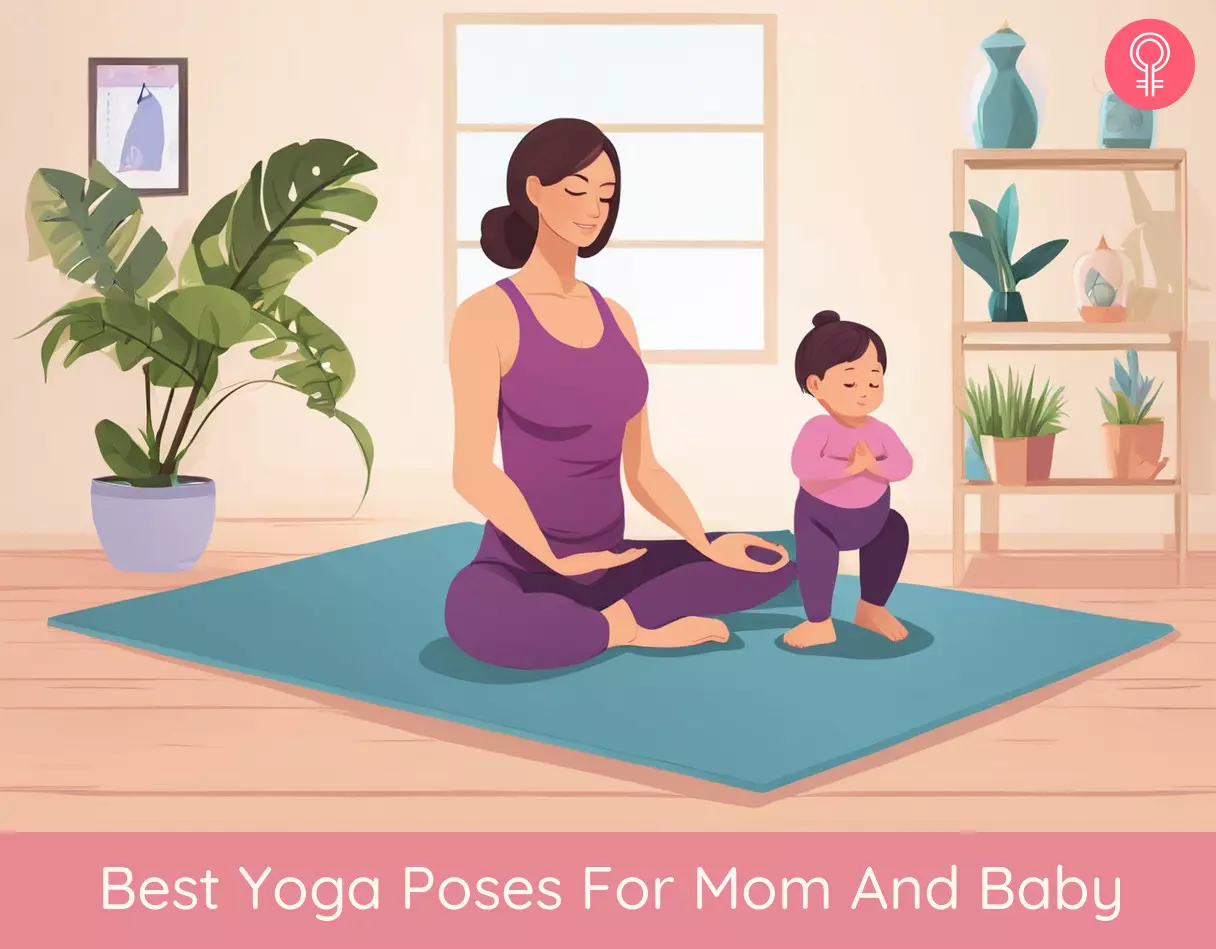 Yoga Poses For Mom And Baby_illustration