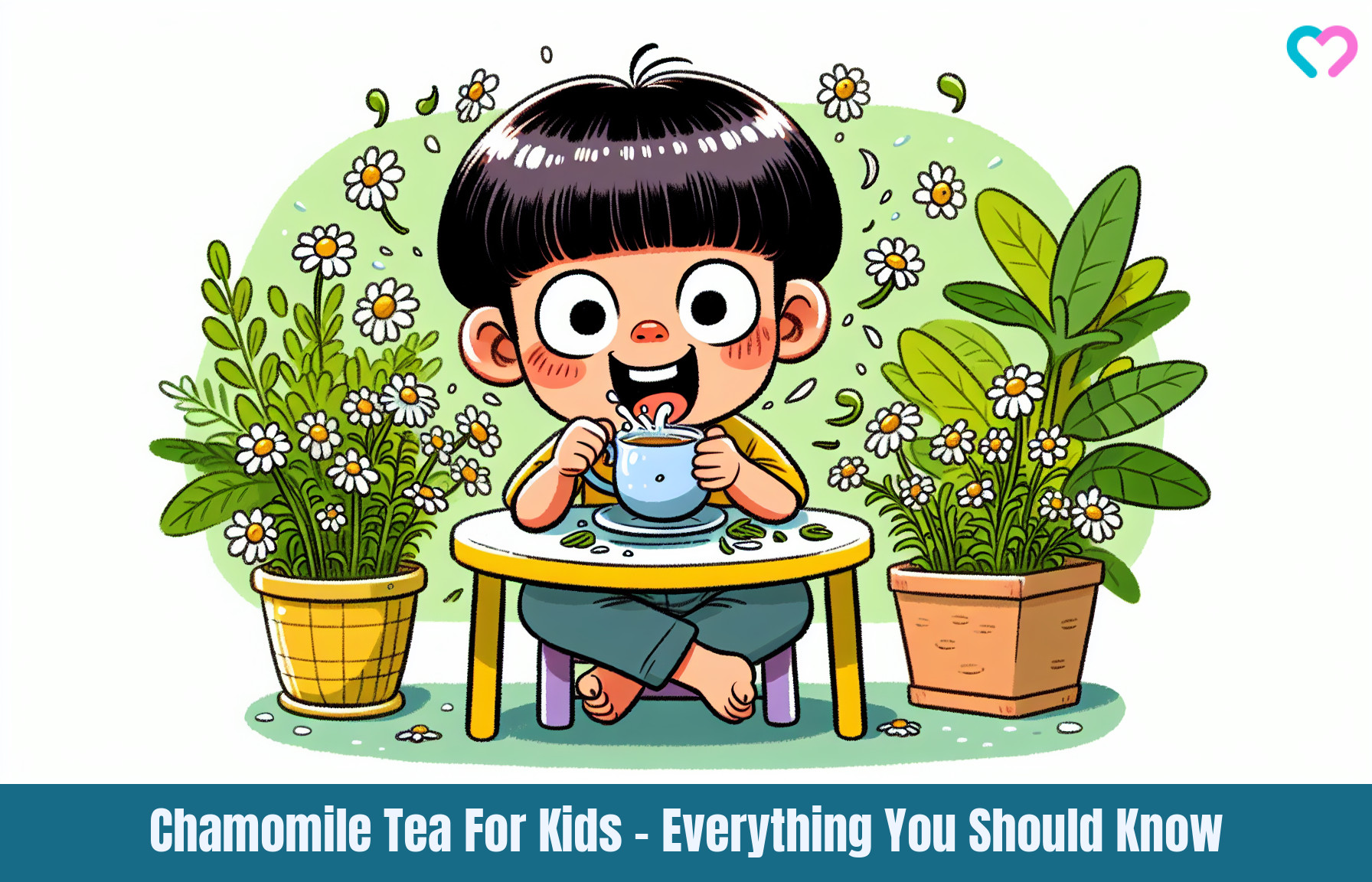 Chamomile Tea For Kids_illustration