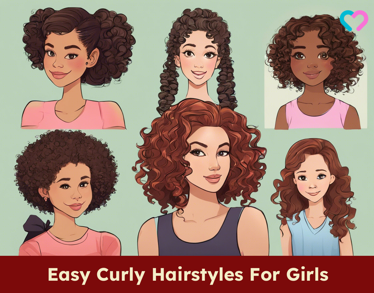 Curly Hairstyles For Girls_illustration