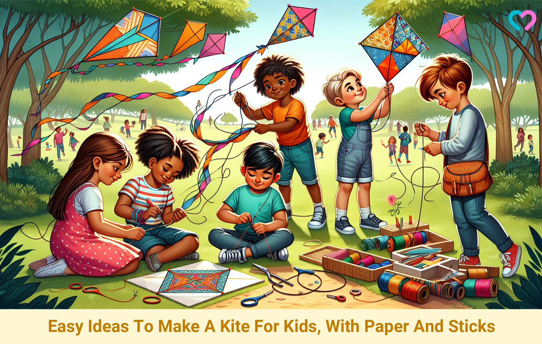 How To Make A Kite For kids_illustration