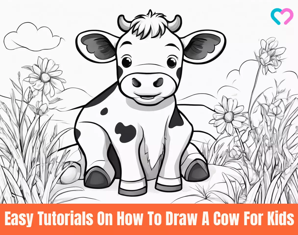 cow drawing for kids_illustration