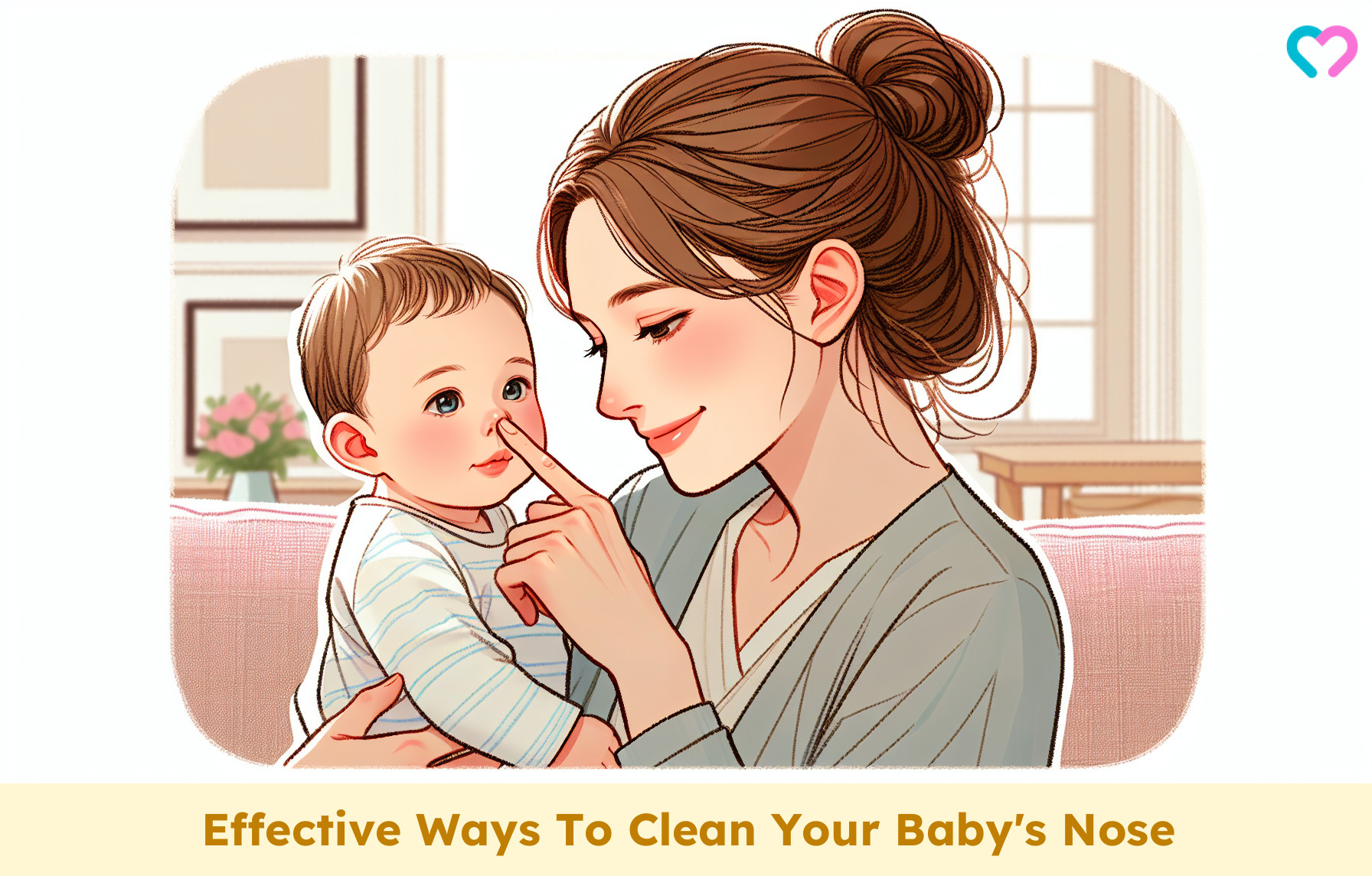 Ways To Clean Your Baby's Nose_illustration