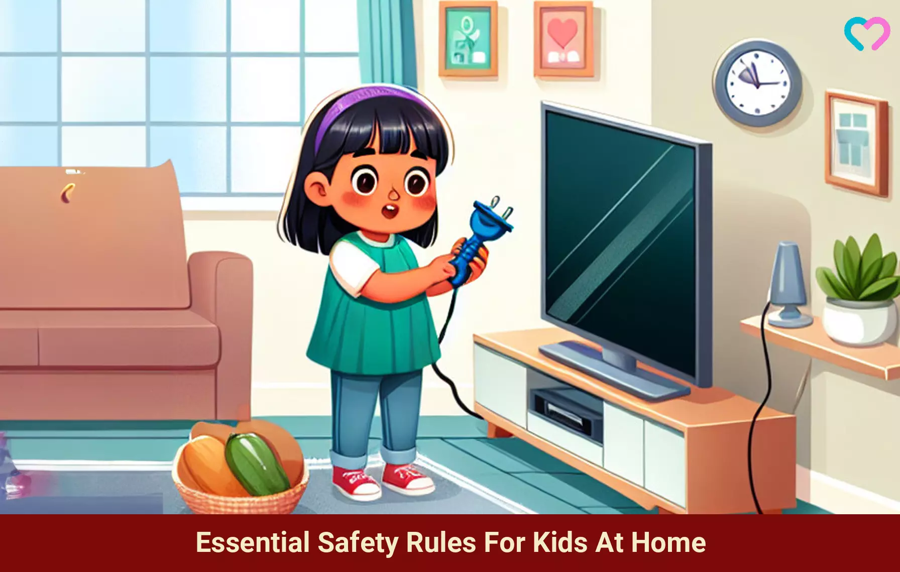 safety rules at home for kids_illustration