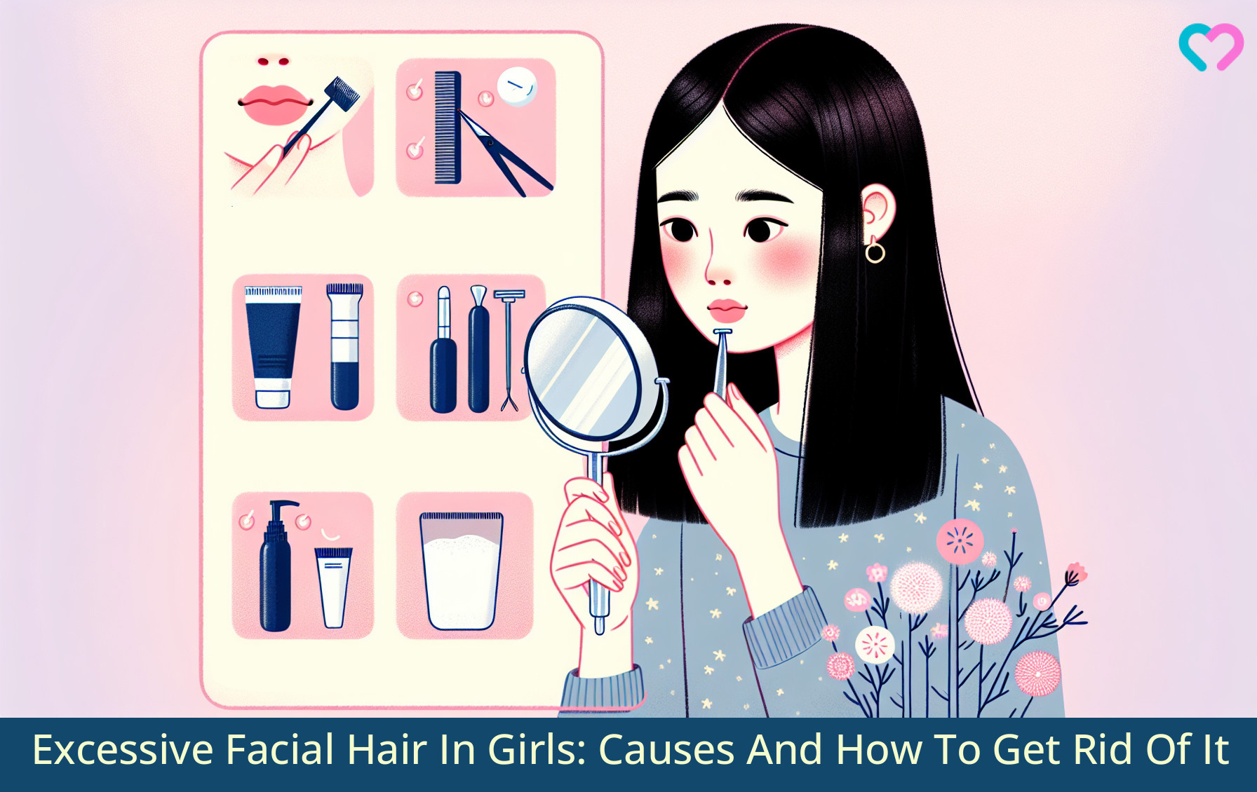 how to remove facial hair for teenage girl_illustration