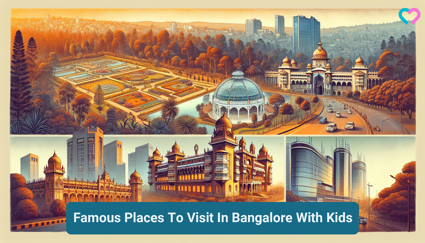 Places To Visit In Bangalore With Kids_illustration